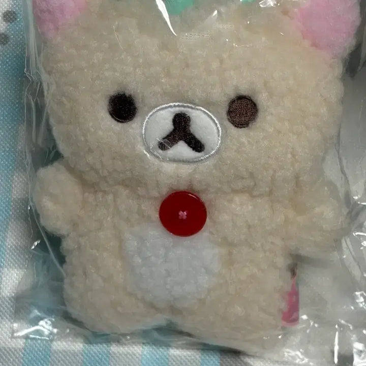 [BUNJANG] Rilakkuma Strawberry "Bbeul-Bbeul-i" Plush Doll Pouch / 딸기 이치고 코리락쿠마 뽀글이 인형 파우치