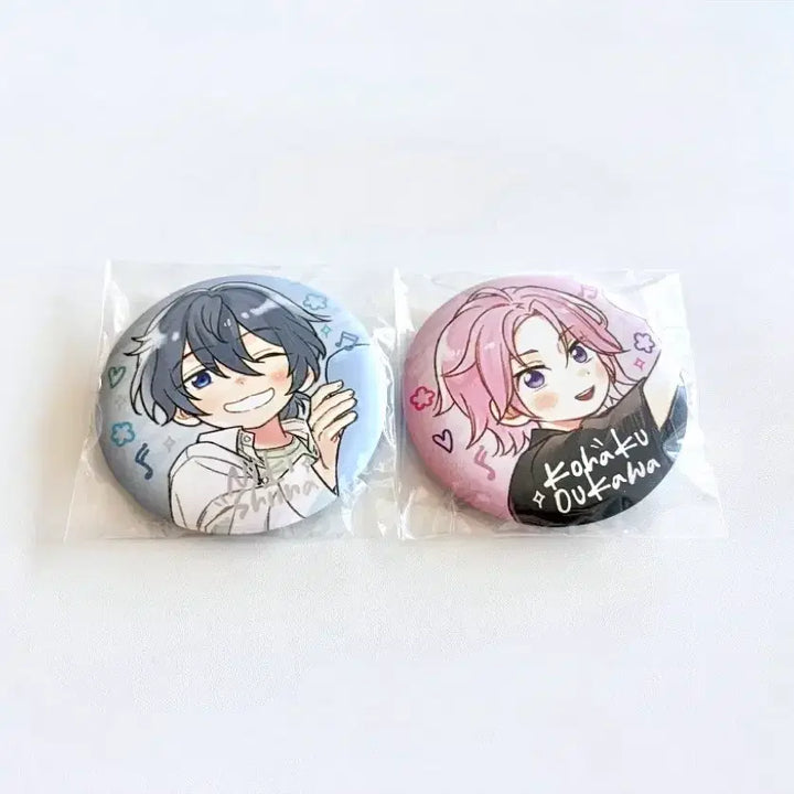[BUNJANG] Ensemble Stars Chibi Doshin Pop-up Can Badge Bundle Set (Nikki, Kohaku) / 일괄)앙스타 치비 동심 팝업 캔뱃지 니키 코하쿠