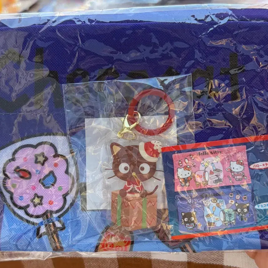 [BUNJANG] Sanrio Chococat Christmas Holiday Pop-up Limited Edition Keyring (Mejilushi) + Mini Noren / 산리오 초코캣 가챠 크리스마스 홀리데이 팝업 키링 메지루시 + 미니 노렌