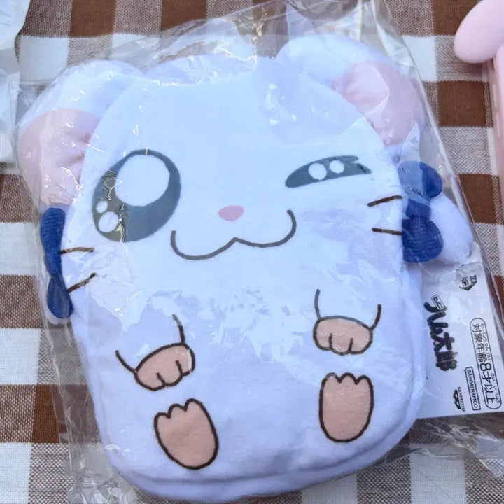 [BUNJANG] Vintage Hamtaro Ribbon Plush Pouch / 고전 햄토리 리본이 인형 말랑 파우치