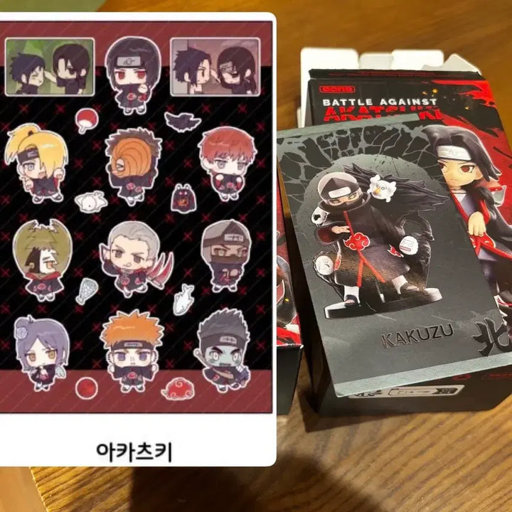 [BUNJANG] Naruto Kakuzu Popmart Figure + Akatsuki Sticker Set / 나루토 팝마트 아카츠키 카쿠즈 + 아카츠키 스티커