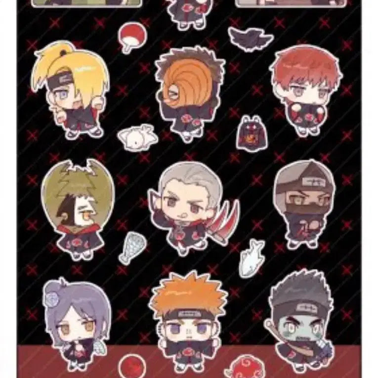 [BUNJANG] Naruto Kakuzu Popmart Figure + Akatsuki Sticker Set / 나루토 팝마트 아카츠키 카쿠즈 + 아카츠키 스티커