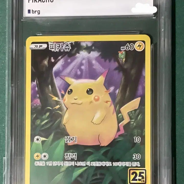 [BUNJANG] Pokemon 25th Anniversary Pikachu Trading Card BRG 9 / 포켓몬카드 25주년 피카츄 brg 9