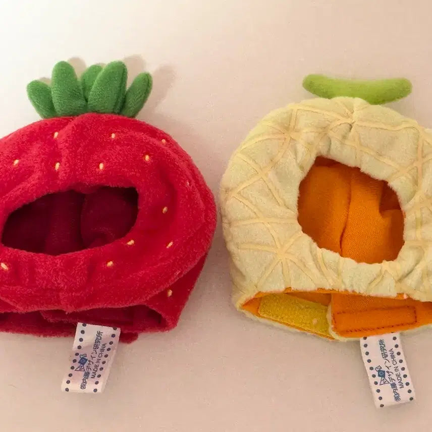 [BUNJANG] 10cm Doll Clothes Hat Strawberry Melon Melon Bread Set / 10cm 인형 인형옷 모자 딸기 메론 메론빵 양도 판매