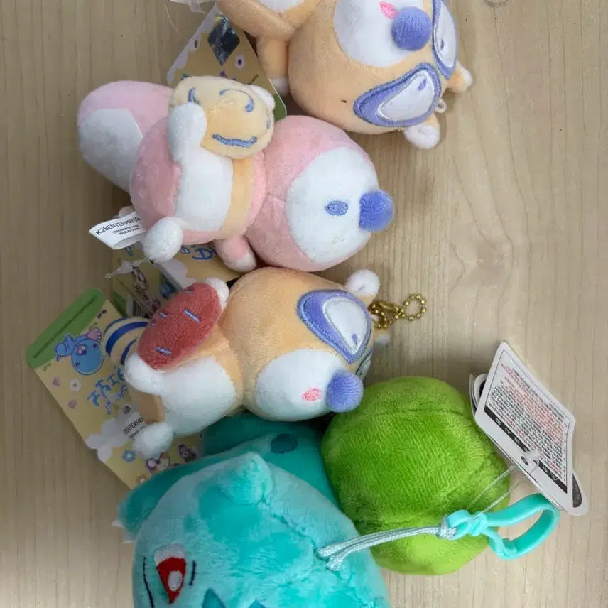 [BUNJANG] Bonobono Porori Neoburi &amp; Pokemon Bulbasaur Bundle Set / 일괄) 보노보노 포로리 너부리/포켓몬 이상해씨