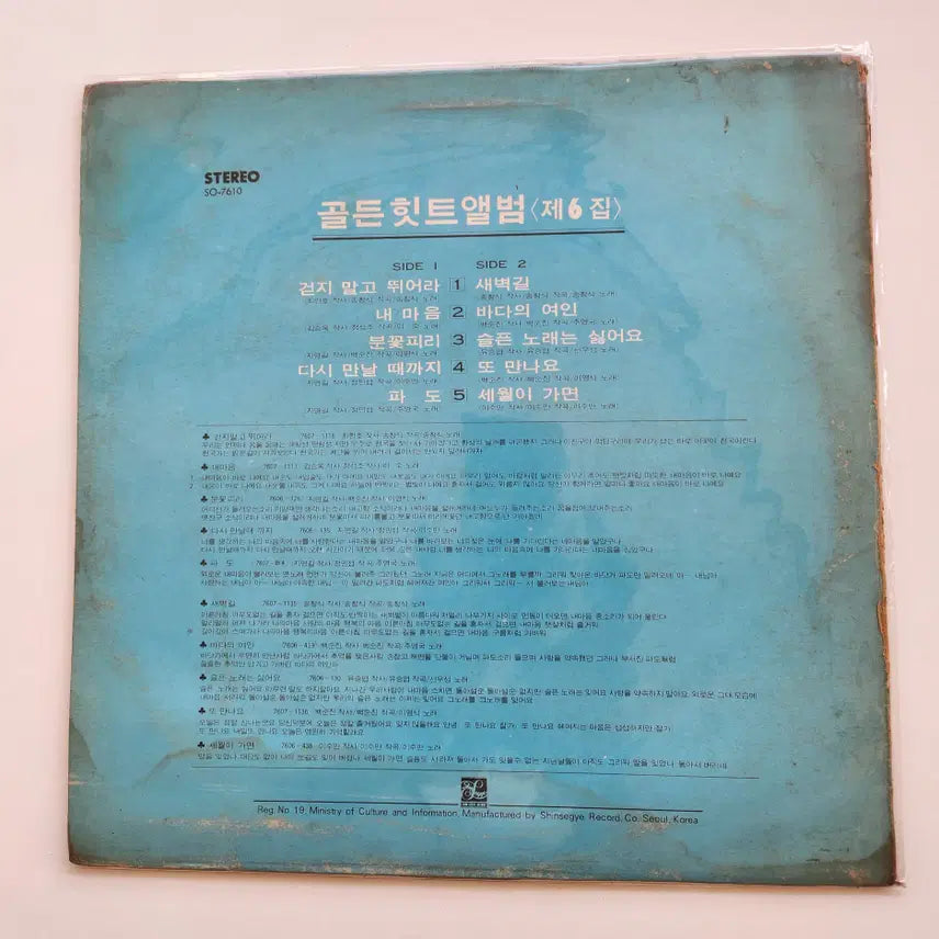 [BUNJANG] Song Chang Sik Golden Hit Vol. 6 LP / 송창식 골든힛트 6집 LP / NM