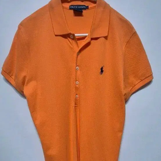 [BUNJANG] Polo Ralph Lauren Orange Cotton Polo Shirt / 폴로 랄프로렌 반팔 카라티 오렌지 M