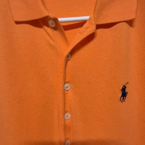 [BUNJANG] Polo Ralph Lauren Orange Cotton Polo Shirt / 폴로 랄프로렌 반팔 카라티 오렌지 M