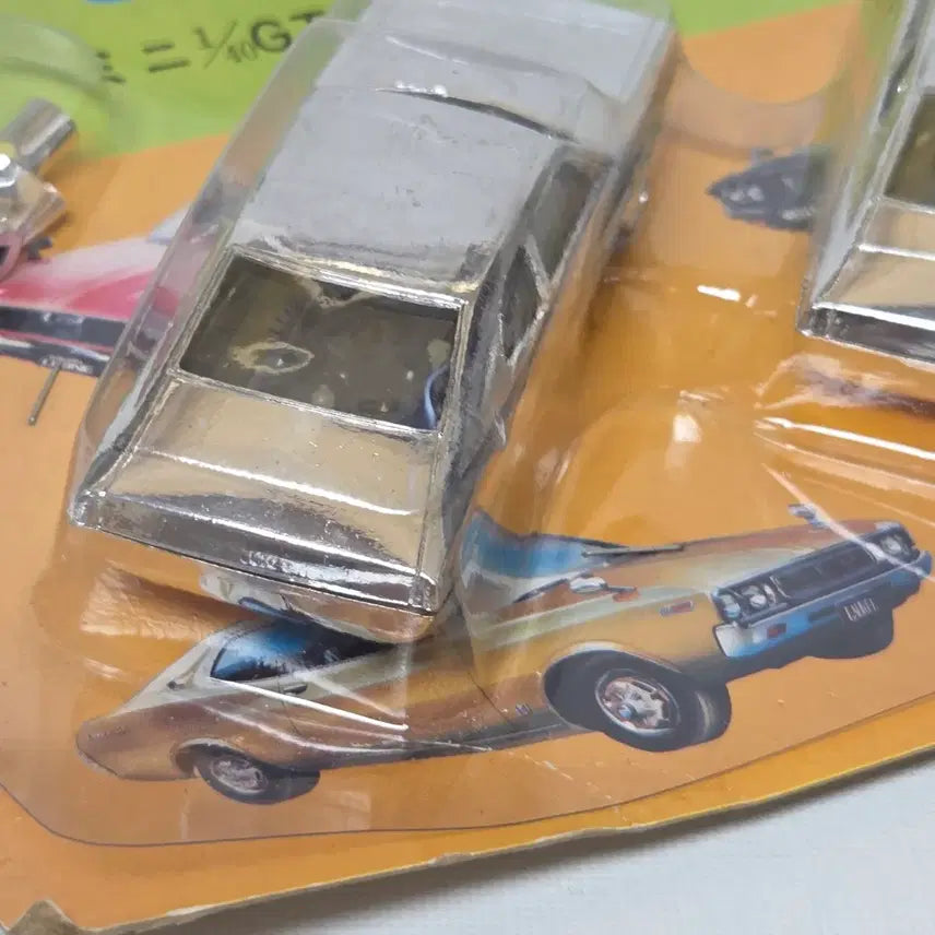 [BUNJANG] 1980s Japanese Wind-Up Minicar Set - Silver Plated Model Kit / 80년대 일본 태엽 미니카 세트 은장 맥기 프라모델