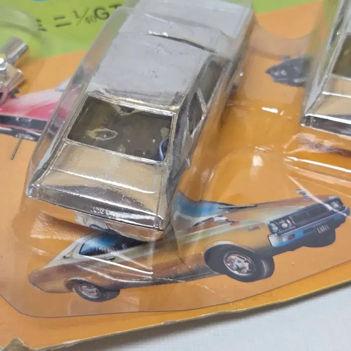[BUNJANG] 1980s Japanese Wind-Up Minicar Set - Silver Plated Model Kit / 80년대 일본 태엽 미니카 세트 은장 맥기 프라모델