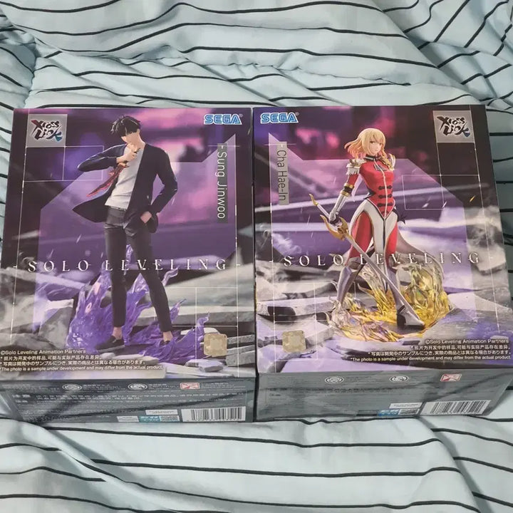 [BUNJANG] Sega Cross Link Solo Leveling Sung Jin Woo &amp; Cha Hae In Figure Bundle (Sealed) / [미개봉] 세가 크로스링크 나혼렙 성진우,차해인 피규어 일괄