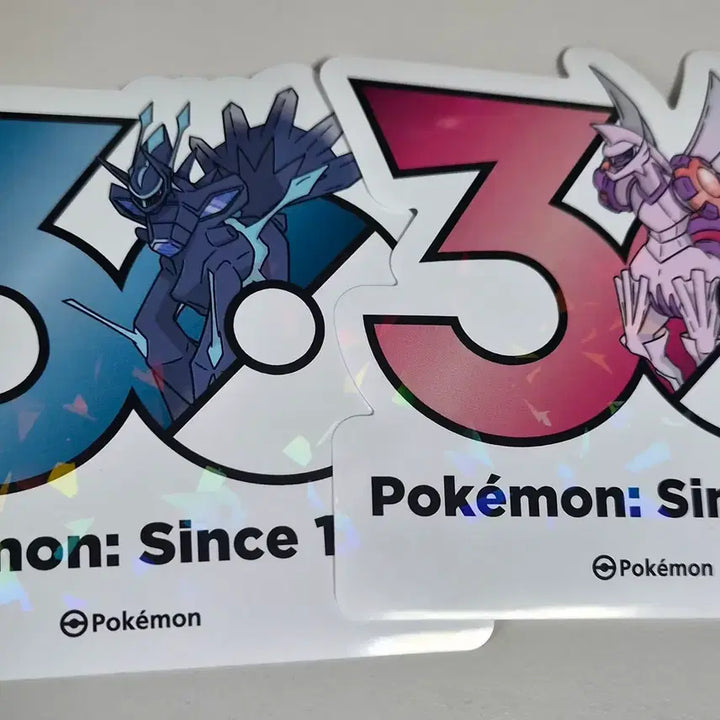 [BUNJANG] Pokemon 30th Anniversary Logo Stickers - Dialga &amp; Palkia Set / 포켓몬 30주년 로고 스티커 디아루가, 펄기아 판매합니당