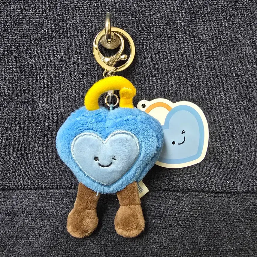 [BUNJANG] Daldal Heart Blue 9cm Keychain Bag Charm Doll / 달달하트 블루 9cm 정품 키링 가방걸이 인형
