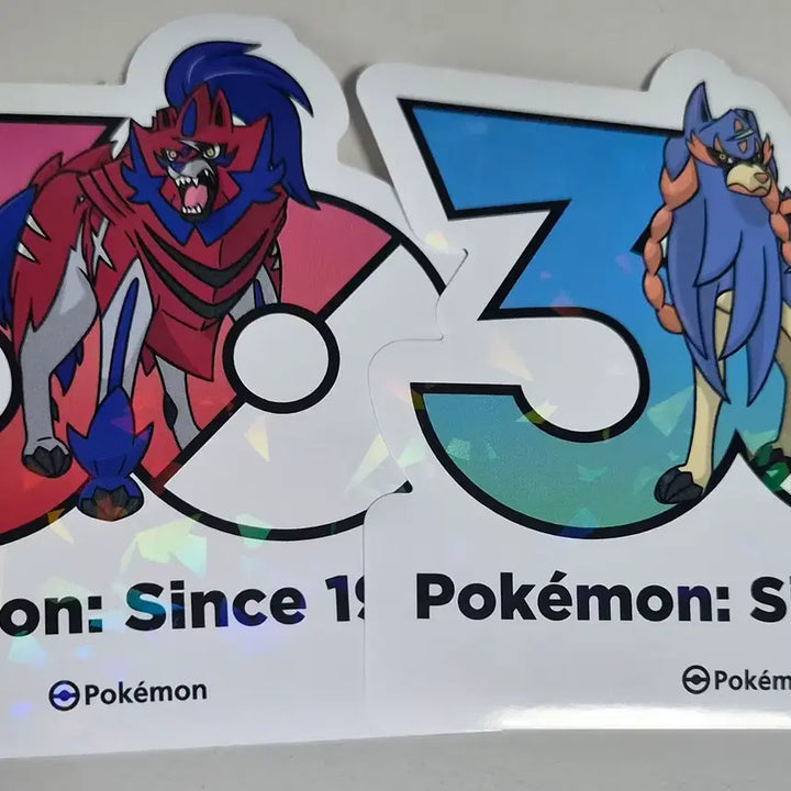 [BUNJANG] Pokemon 30th Anniversary Logo Sticker Set (Zacian &amp; Zamazenta) / 포켓몬 30주년 로고 스티커 자시안, 자마젠타 판매합니당