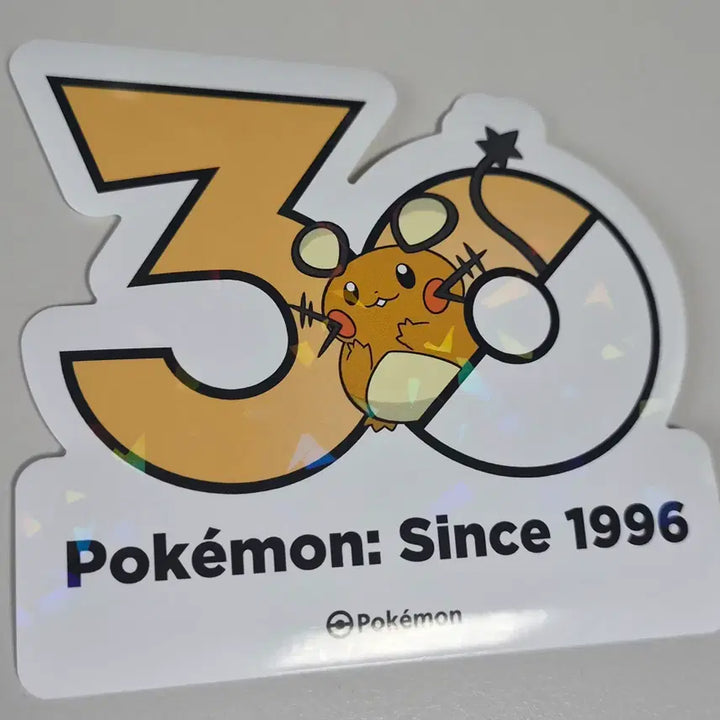 [BUNJANG] Pokemon 30th Anniversary Dedenne Logo Sticker / 포켓몬 30주년 로고 스티커 데덴네 판매합니당