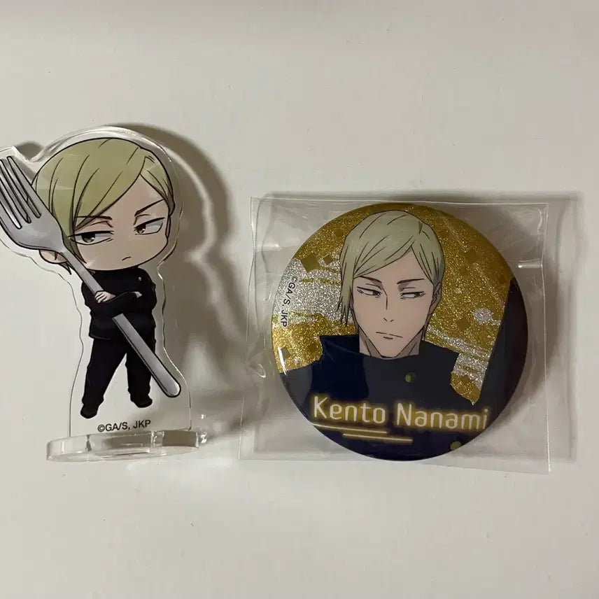 [BUNJANG] Jujutsu Kaisen Nanami Kento Acrylic Stand &amp; Badge Bundle Set / 주술회전 나나미 켄토 아크릴 스탠드, 뱃지 일괄