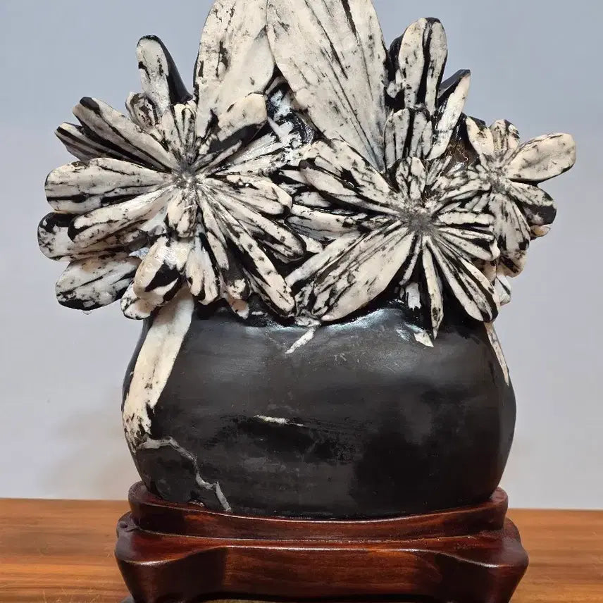 [BUNJANG] Chinese Chrysanthemum Stone Suiseki (24x27.5x7 cm) / 26053034 화려한 화엽을 자랑하는 중국 국화석 수석 팝니다