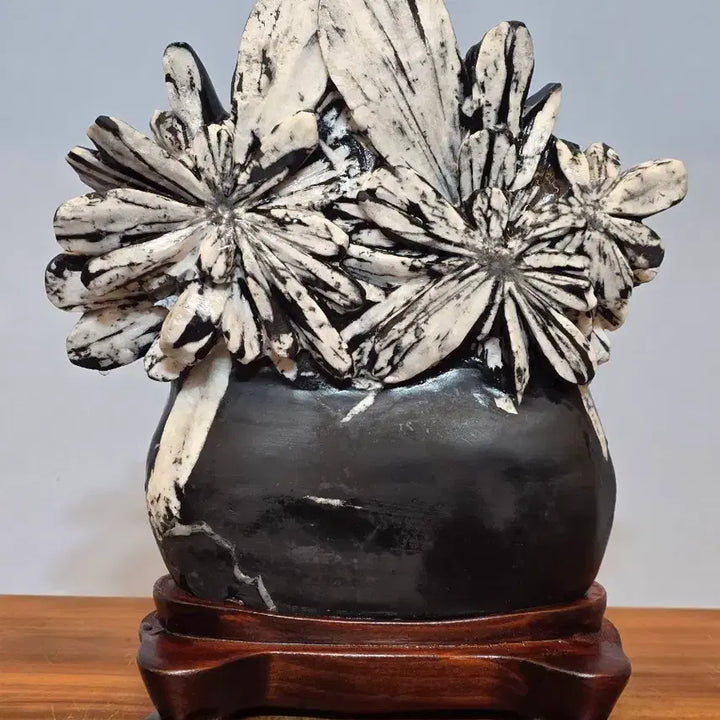 [BUNJANG] Chinese Chrysanthemum Stone Suiseki (24x27.5x7 cm) / 26053034 화려한 화엽을 자랑하는 중국 국화석 수석 팝니다