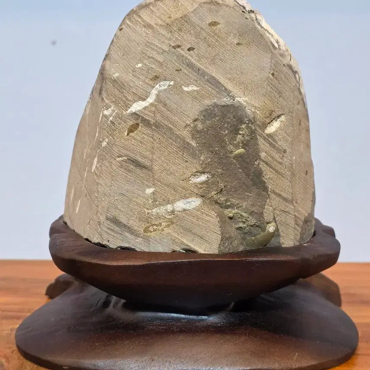 [BUNJANG] Shining Amethyst Mineral Stone with Blackwood Stand / 26053036 흑단 좌대 빛나는 자수정 광물 수석 팝니다