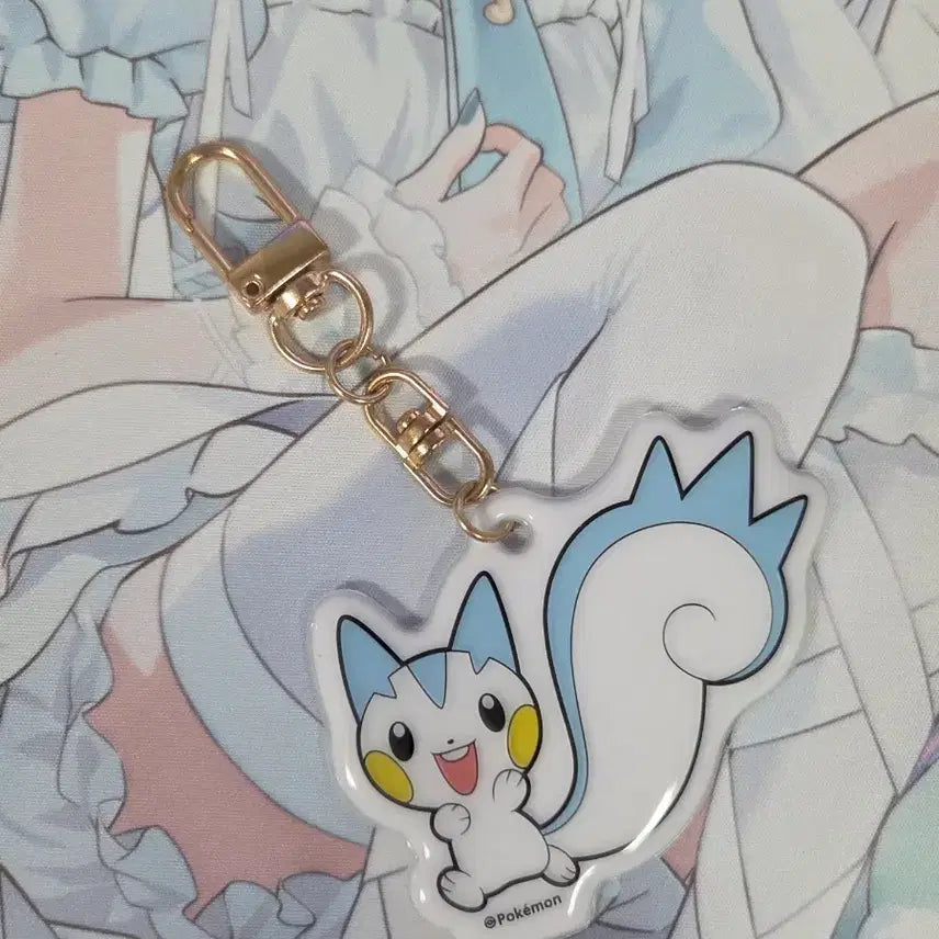 [BUNJANG] Pokemon Pachirisu Flat Squishy Keychain / 포켓몬스터 파치리스 납작말랑이 키링