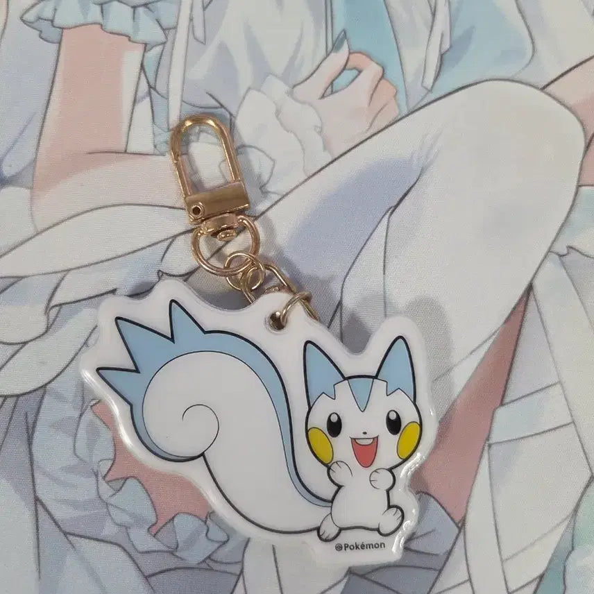 [BUNJANG] Pokemon Pachirisu Flat Squishy Keychain / 포켓몬스터 파치리스 납작말랑이 키링