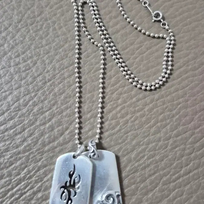 [BUNJANG] Silver 925 Classic Tag Pendant Necklace / 일본 클래식 군번줄 실버925 태그 펜던트 목걸이