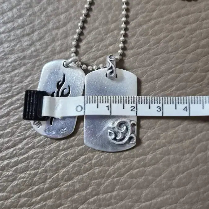 [BUNJANG] Silver 925 Classic Tag Pendant Necklace / 일본 클래식 군번줄 실버925 태그 펜던트 목걸이