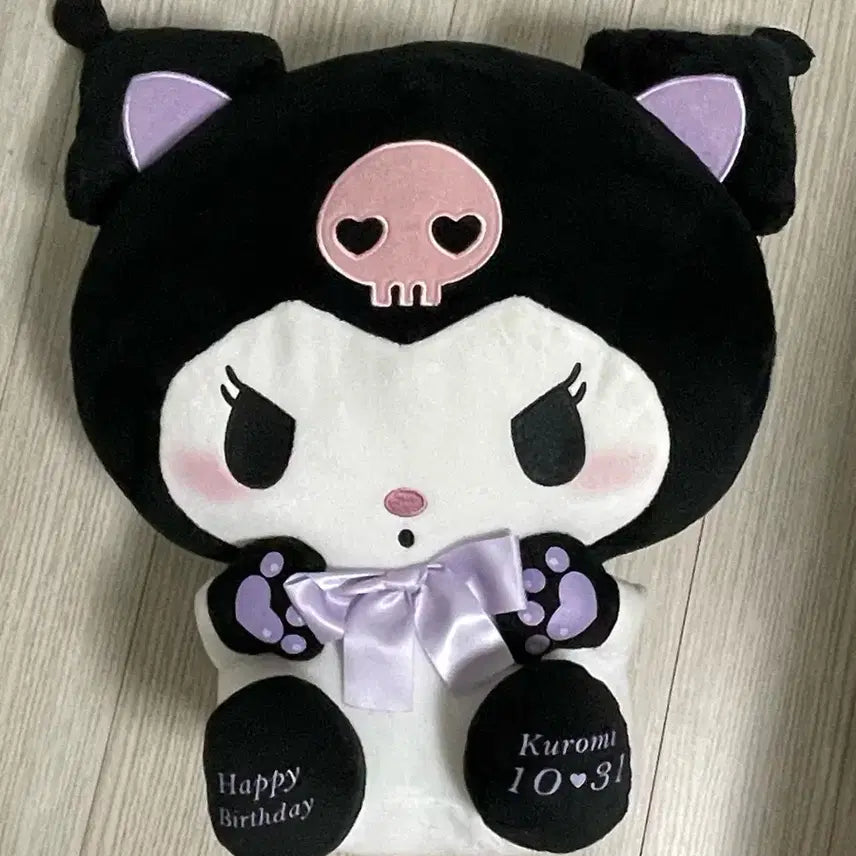 [BUNJANG] Sanrio Kuromi Birthday Cat Plush / 산리오 쿠로미 생일 네코 고양이 대형인형