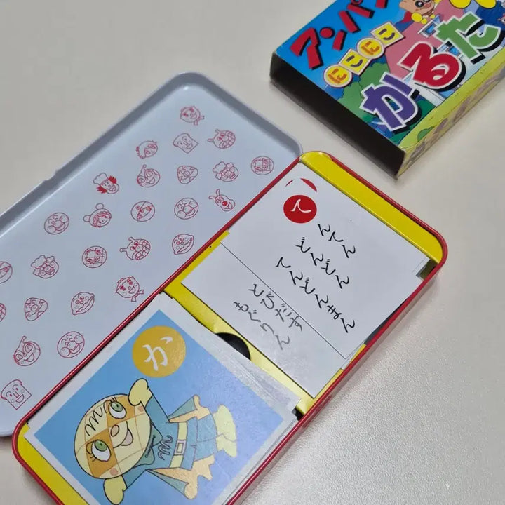 [BUNJANG] Anpanman Vintage Tin Case Word Card Game / 호빵맨 고전 틴케이스 낱말카드놀이