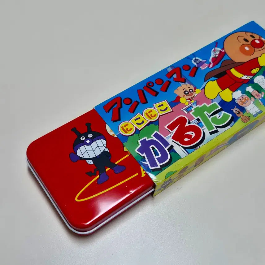 [BUNJANG] Anpanman Vintage Tin Case Word Card Game / 호빵맨 고전 틴케이스 낱말카드놀이