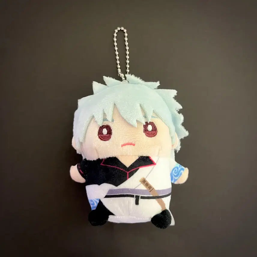 [BUNJANG] Gintama Gintoki Plush Keyring Nui Mamemaito Goods / 은혼 긴타마 긴토키 봉제인형 키링 누이 마메메이토 인형 굿즈