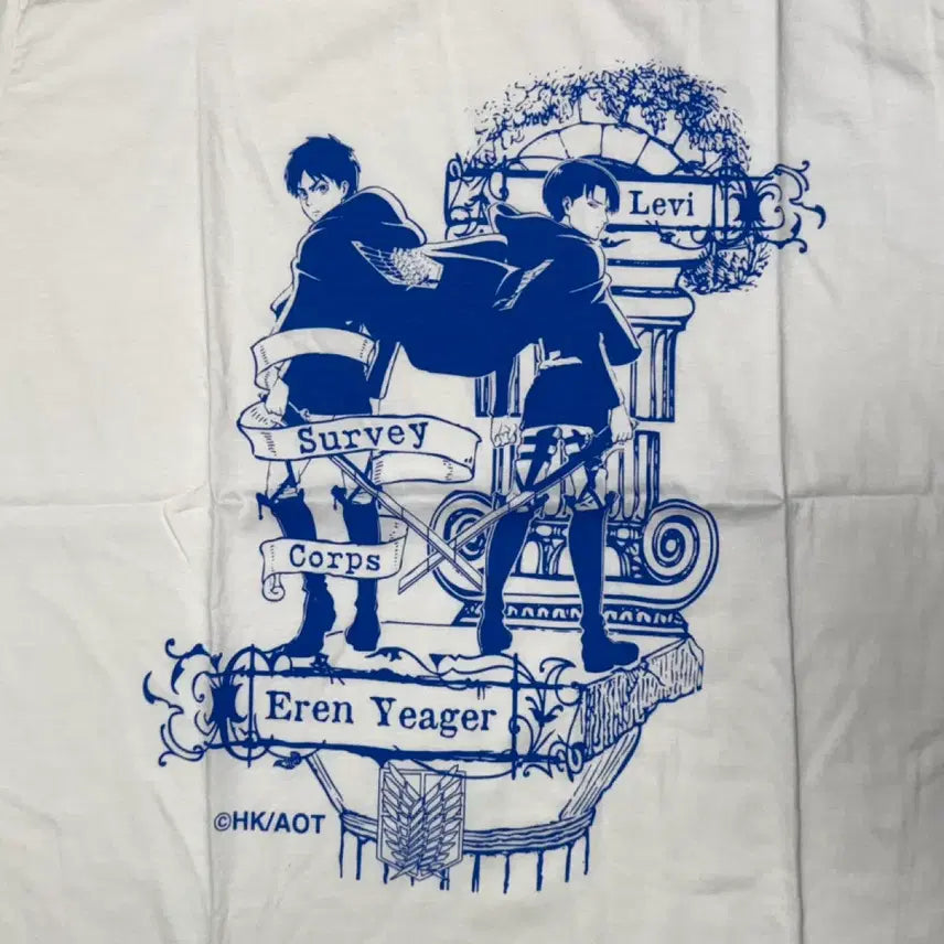 [BUNJANG] Attack on Titan Eren &amp; Levi T-Shirt / 진격의 거인 에렌 리바이 티셔츠
