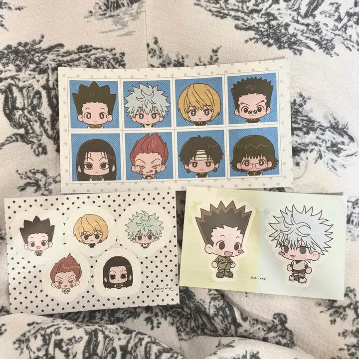 [BUNJANG] Hunter x Hunter Sticker Set Gon Killua Kurapika Illumi Hisoka Chrollo / [헌터x헌터] 헌헌 스티커 세트 곤 키르아 크라피카 이르미 히소카 클로로