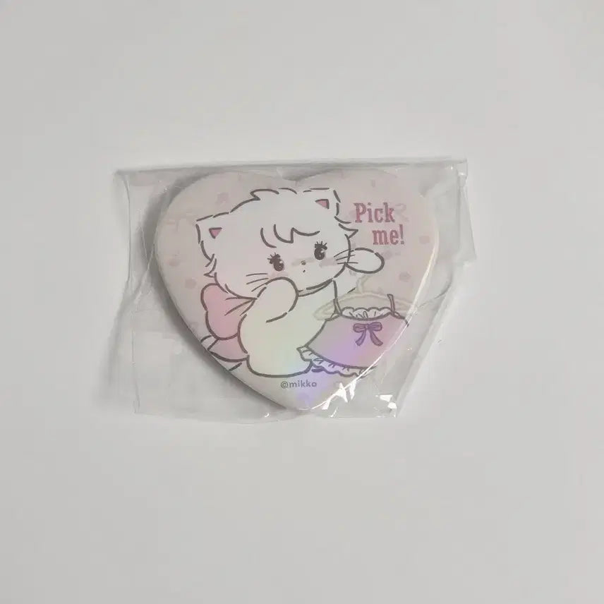 [BUNJANG] Mico Characters Moose Heart Can Badge / 미코캐릭터즈 무스 하트 캔뱃지