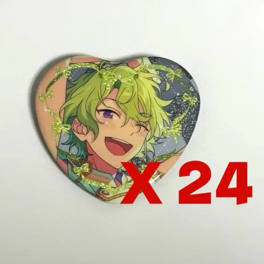 [BUNJANG] Ensemble Stars Tomoe Hiyori Summer Live Heart Can Badges Bundle Set / 앙스타 토모에 히요리 썸머 라이브 하트 캔뱃지 24개 이타백