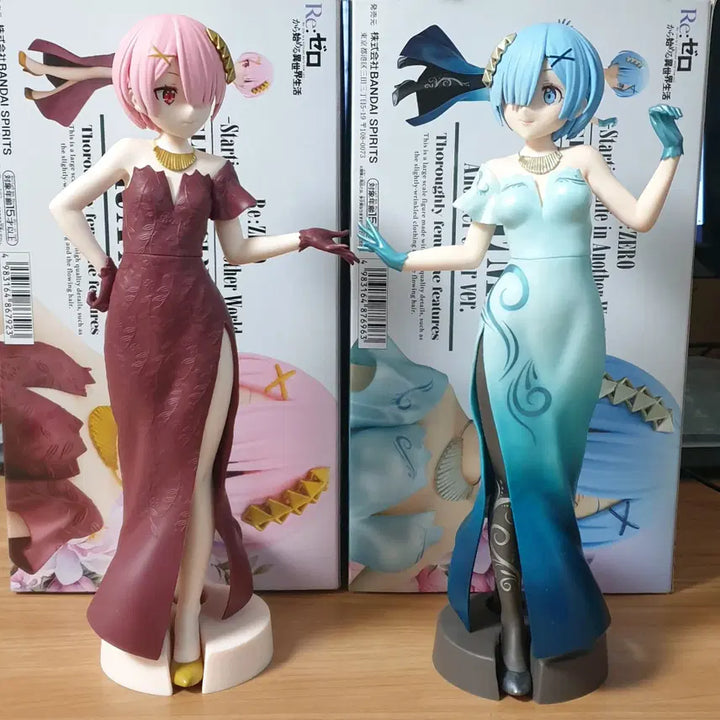 [BUNJANG] Re:Zero Glitter &amp; Glamours Rem &amp; Ram "Miso Nyeo" Figure Set / 리제로 글리터 앤 글래머스 렘&amp;람 미소녀 피규어 세트