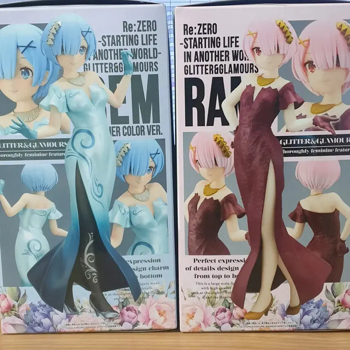 [BUNJANG] Re:Zero Glitter &amp; Glamours Rem &amp; Ram "Miso Nyeo" Figure Set / 리제로 글리터 앤 글래머스 렘&amp;람 미소녀 피규어 세트