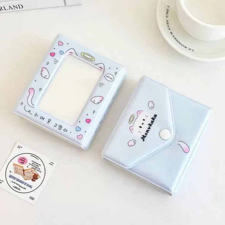 [BUNJANG] Sky Blue Cat Photocard Holder / 콜북 콜렉트북 하늘색 고양이 블루 포토카드 포카 홀더