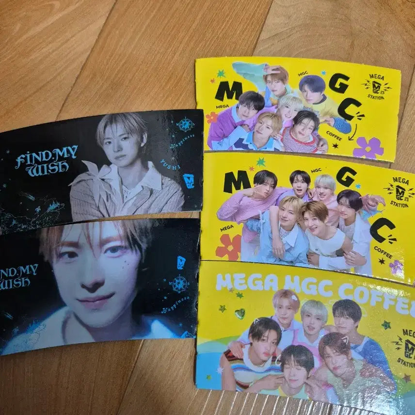 [BUNJANG] NCT WISH Mega Coffee Cup Holder Bundle Set (Sakuya, Yushi, Sion, Group) / 엔시티위시 메가커피 컵홀더 멤버+단체 일괄