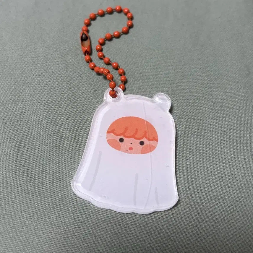 [BUNJANG] NCT Jisung "Bbo-song-i Ghost" Acrylic Keyring / (기스 필름 위에 있는 거) 다님 아크릴 지성 키링 뽀송이 유령