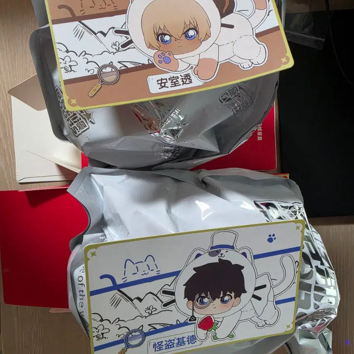 [BUNJANG] Detective Conan Cat Series Plush Doll - Kaito Kid / Amuro / 코난 야옹이 시리즈 인형