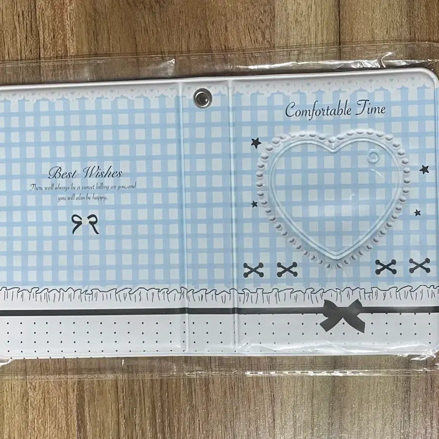 [BUNJANG] Sky Blue Ribbon Photocard Holder (20 Pockets) / 콜북 콜렉트북 하늘색 리본 블루 포토카드 포카 홀더
