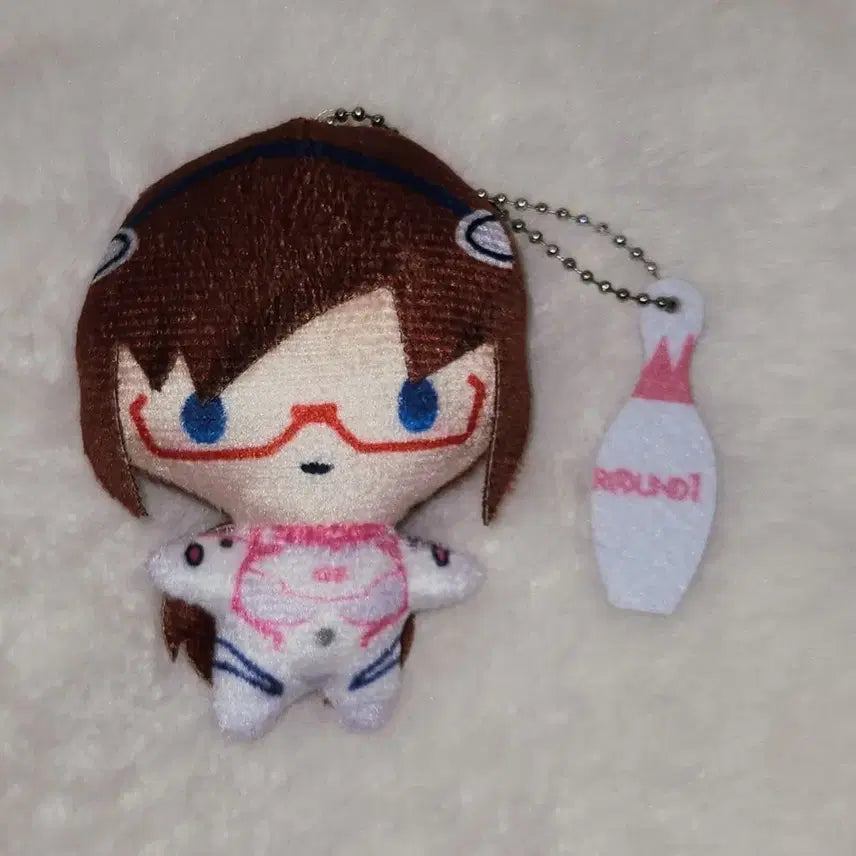 [BUNJANG] Evangelion Mari Makinami Illustrious Round 1 Plush Mascot Keyring / 신세기 에반게리온 마리 라운드원 누이 인형 키링 굿즈 신극장판 고전미소녀
