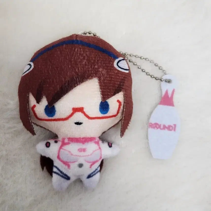 [BUNJANG] Evangelion Mari Makinami Illustrious Round 1 Plush Mascot Keyring / 신세기 에반게리온 마리 라운드원 누이 인형 키링 굿즈 신극장판 고전미소녀