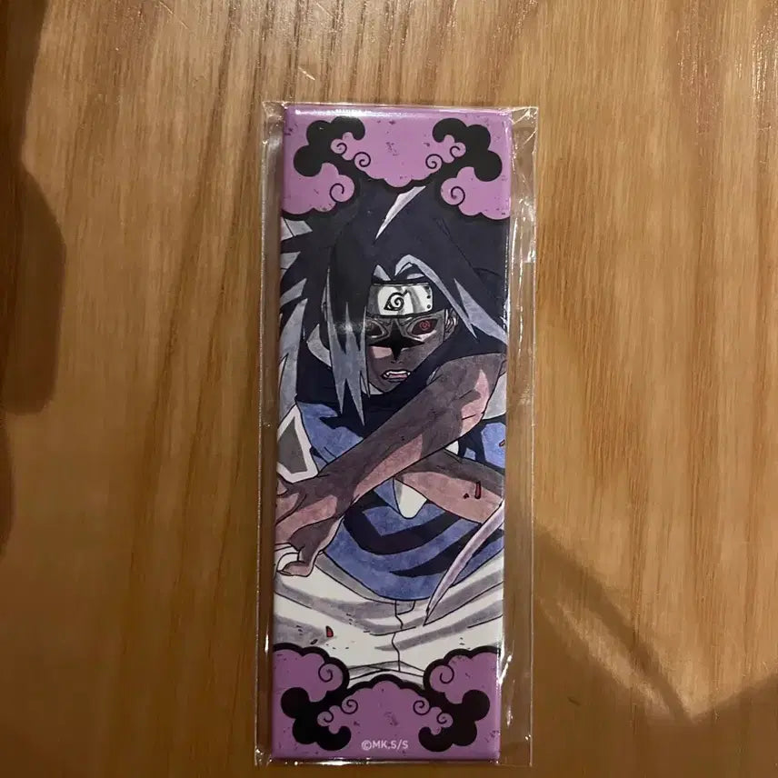 [BUNJANG] Sasuke Uchiha Original Sketch Long Square Can Badge Jump Shop Exclusive / 사스케 원화 롱 사각캔뱃지 점프샵