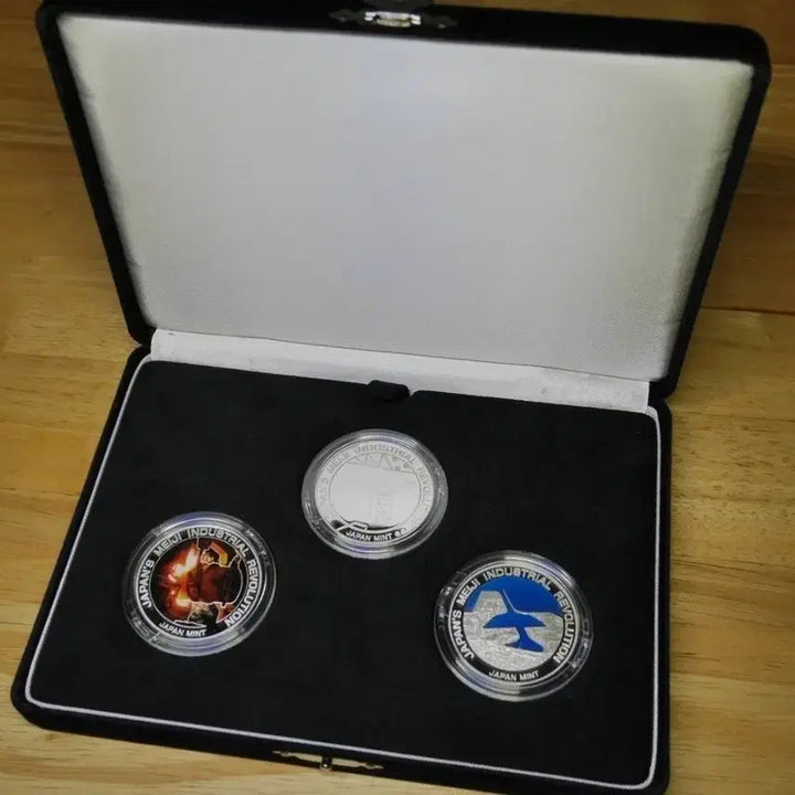 [BUNJANG] Meiji Industrial Revolution Silver Proof Medal Set (3 Types) / 일본 메이지 산업혁명 실버 프루프 은메달 3종 세트