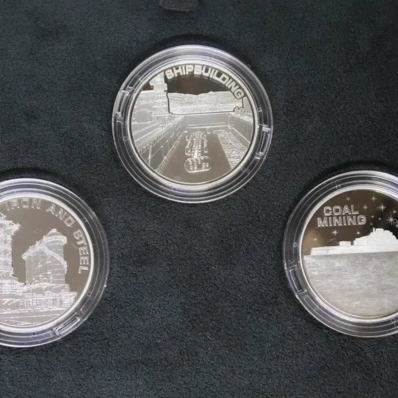 [BUNJANG] Meiji Industrial Revolution Silver Proof Medal Set (3 Types) / 일본 메이지 산업혁명 실버 프루프 은메달 3종 세트