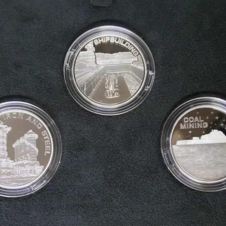 [BUNJANG] Meiji Industrial Revolution Silver Proof Medal Set (3 Types) / 일본 메이지 산업혁명 실버 프루프 은메달 3종 세트