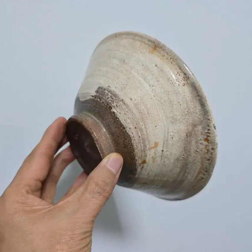 [BUNJANG] Antique Buncheongware Guiyal Dawon Tea Bowl / 골동품 분청자 귀얄 다완