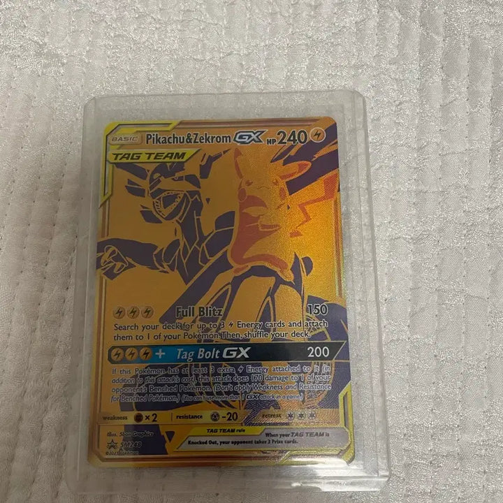 [BUNJANG] Pokemon Card Pikachu &amp; Zekrom GX Tag Team UR / 포켓몬카드 피카츄&amp;제크롬 GX 태그팀 ur